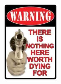 RIVERS EDGE SIGN 16" (Option: "There'S Nothing Here")