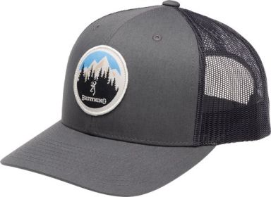 BROWNING CAP BRIMROCK MESH BACK CIRCLE MNTN PATCH (Option: Back Circle Mntn Patch Carbon*)