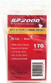 SLIP 2000 CLEANING PATCHES (Option: 1.25" Square 25Cal/6Mm 170-Bag)