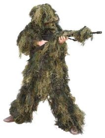 RED ROCK 5 PIECE GHILLIE SUIT DESERT YOUTH (Option: Woodland Youth Large)