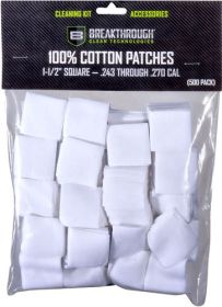 Breakthrough Cleaning Patches (Option: 1 1/2" Square .243-270 50 Pack)