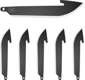 OUTDOOR EDGE 2.5" DROP POINT BLACK BLADE 6-PACK — STANDARD & SERRATED (option: Blade Pack Black Blade 6-Pack)