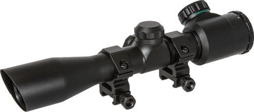 TRUGLO CROSSBOW SCOPE 4X32- MULTIPLE VARIANTS (BLACK, BLACK ILLUMINATED, CAMO) (Option: Black With Rings)