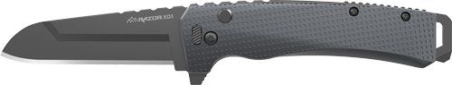 OUTDOOR EDGE RAZOR XD3 3" FOLDER EDC CHARCOAL SHEEPSFOOT (Option: Folder Edc Charcoal Sheepsfoot)
